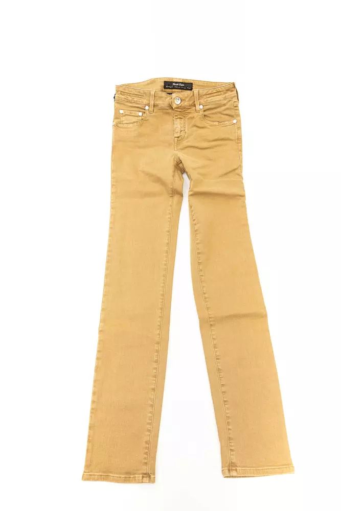 Jacob Cohen Chic Beige Vintage-Inspired Designer Jeans