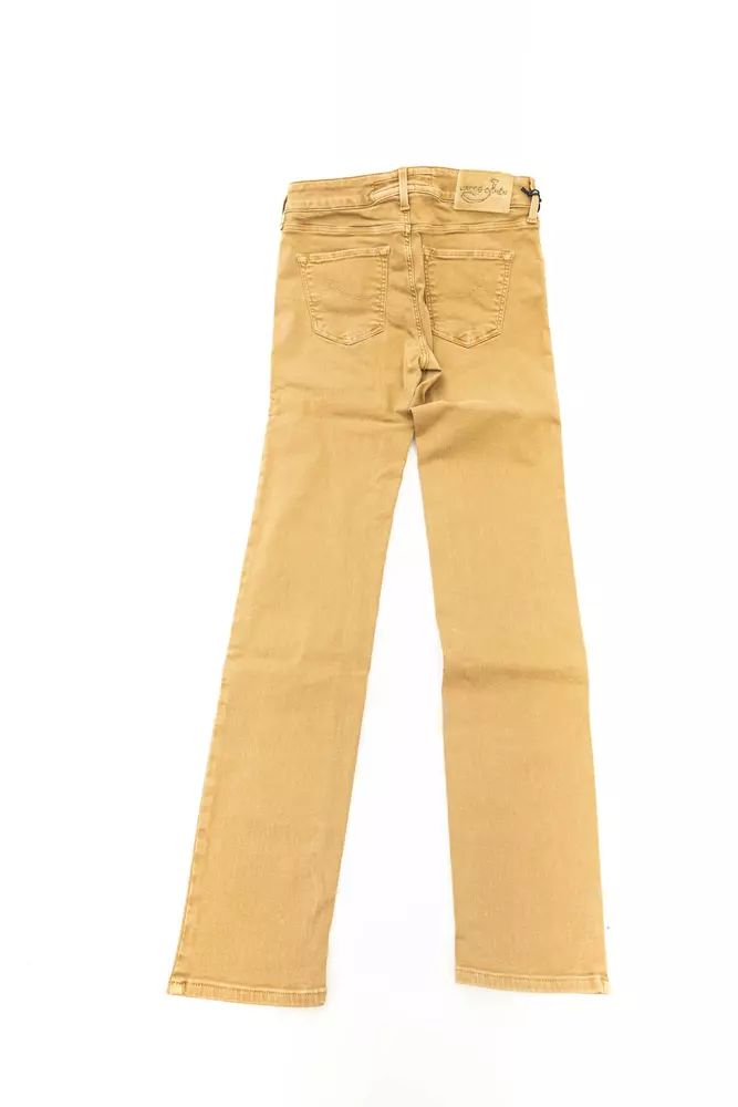 Jacob Cohen Chic Beige Vintage-Inspired Designer Jeans