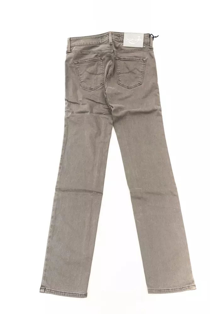 Jacob Cohen Chic Vintage-Inspired Gray 5-Pocket Jeans