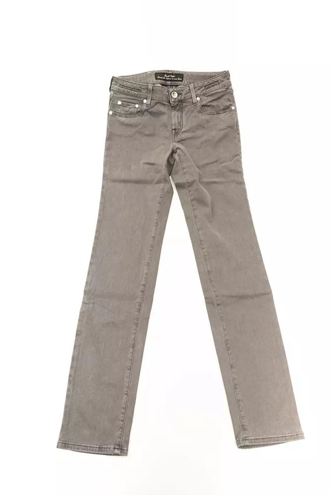 Jacob Cohen Chic Vintage-Inspired Gray 5-Pocket Jeans
