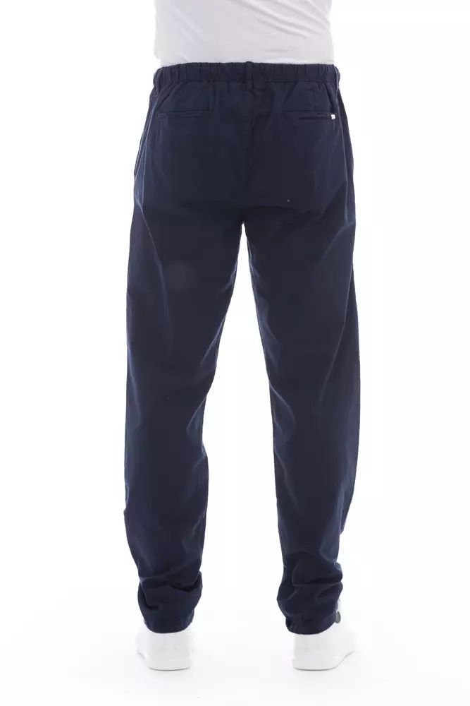 Baldinini Trend Elegant Blue Cotton Chino Trousers