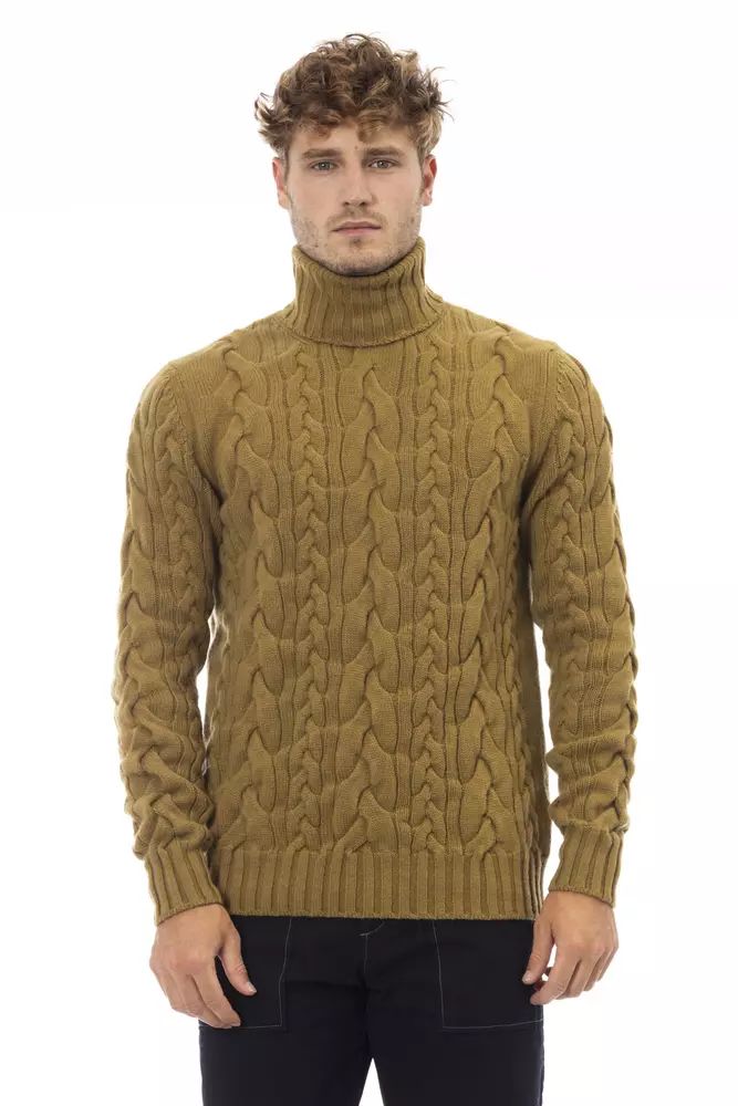 Alpha Studio Elegant Wool-Cashmere Turtleneck Sweater