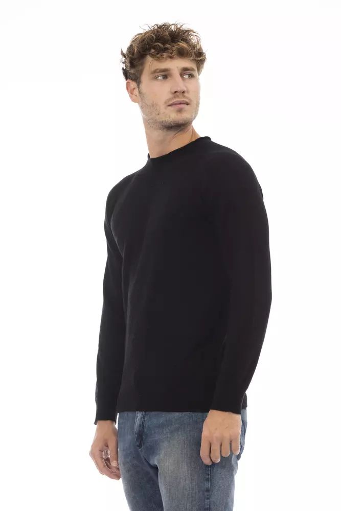 Alpha Studio Sleek Crewneck Sweater in Luxe Fabric Blend