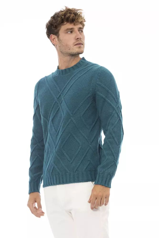 Alpha Studio Teal Crewneck Luxe Sweater