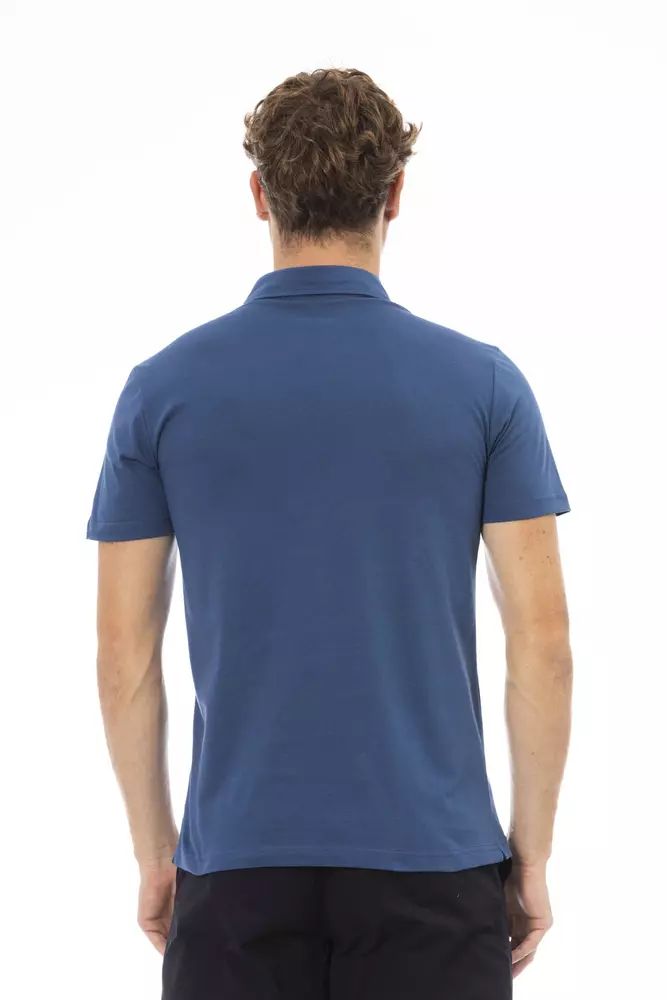 Baldinini Trend Elegant Blue Cotton Polo with Embroidered Logo