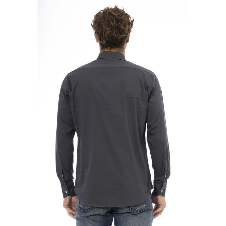 Baldinini Trend Elegant Gray Cotton Blend Shirt