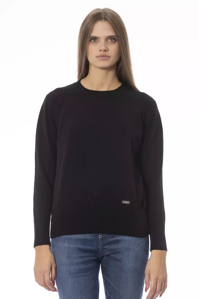 Baldinini Trend Elegant Crew Neck Wool-Cashmere Sweater