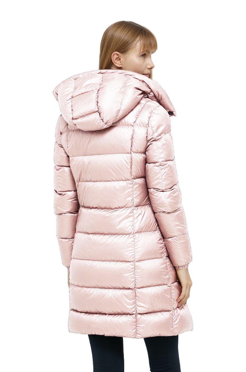 Refrigiwear Elegant Long Down Jacket with Removable Hood