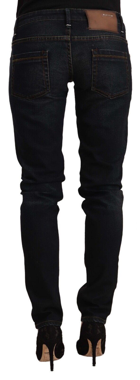 Acht Chic Black Washed Skinny Jeans for Her