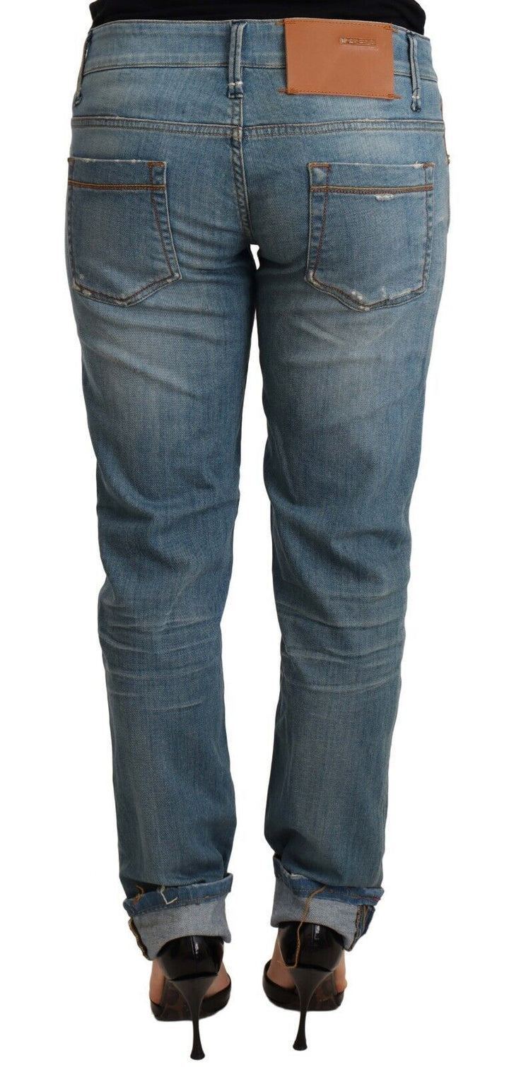 Acht Chic Washed Cotton Denim with Folded Hem
