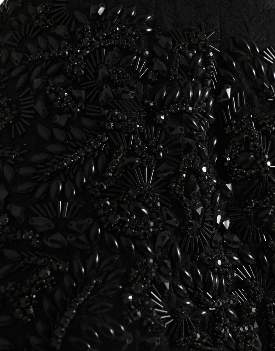 Dolce & Gabbana Black Crystal-Embellished Runway Skirt