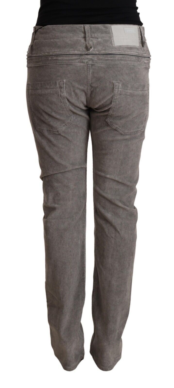 Acht Chic Gray High Waist Straight Fit Jeans