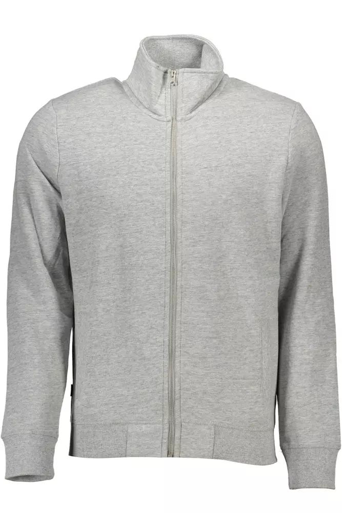 Superdry Sleek Long-Sleeved Zip Sweatshirt in Gray