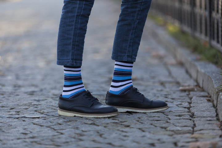 Lot de 5 paires de chaussettes à rayures traditionnelles pour hommes
