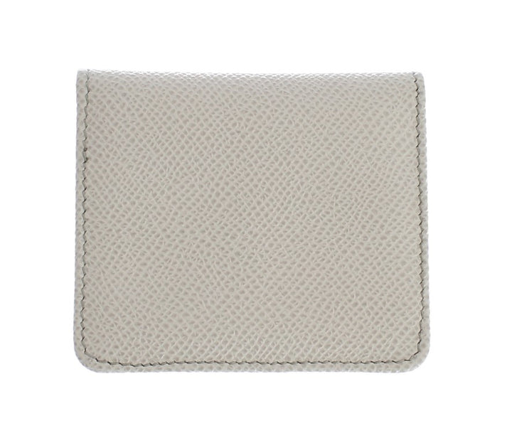 Dolce & Gabbana White Dauphine Leather Case Wallet