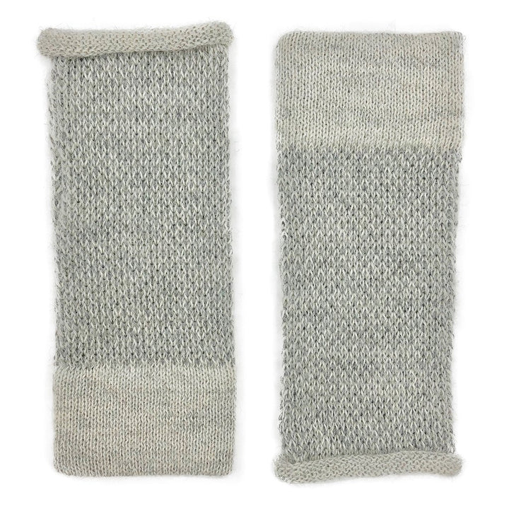 Gray Interwoven Alpaca Gloves