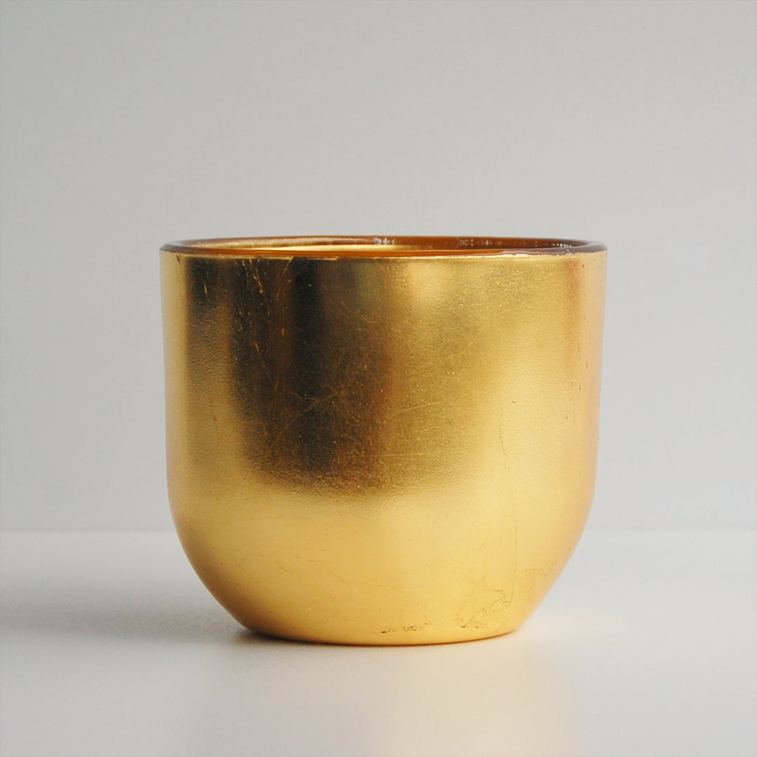 GILT Set/3 Gold Oval Vases