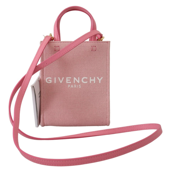 Givenchy Pink Coated Canvas Vertical Mini Shoulder Bag