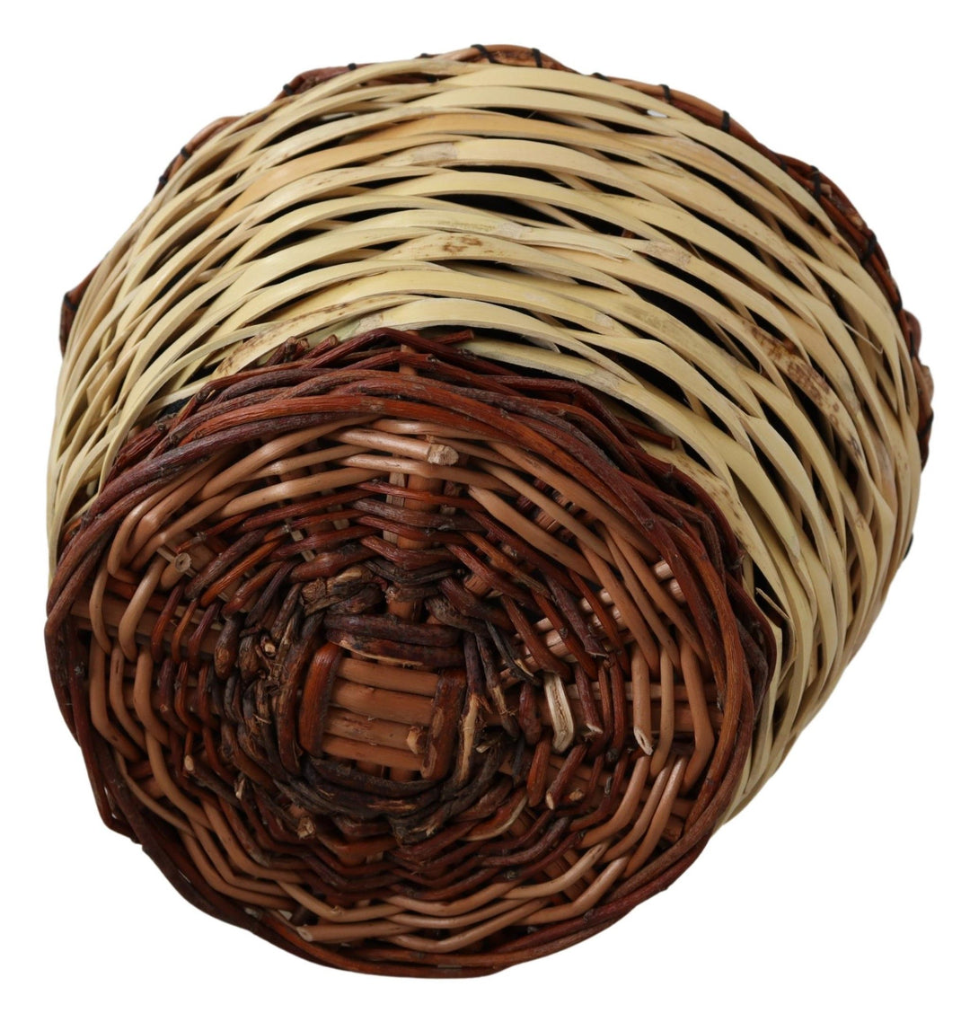 Dolce & Gabbana Beige Wood Wicker Rattan Basket Tote Bag