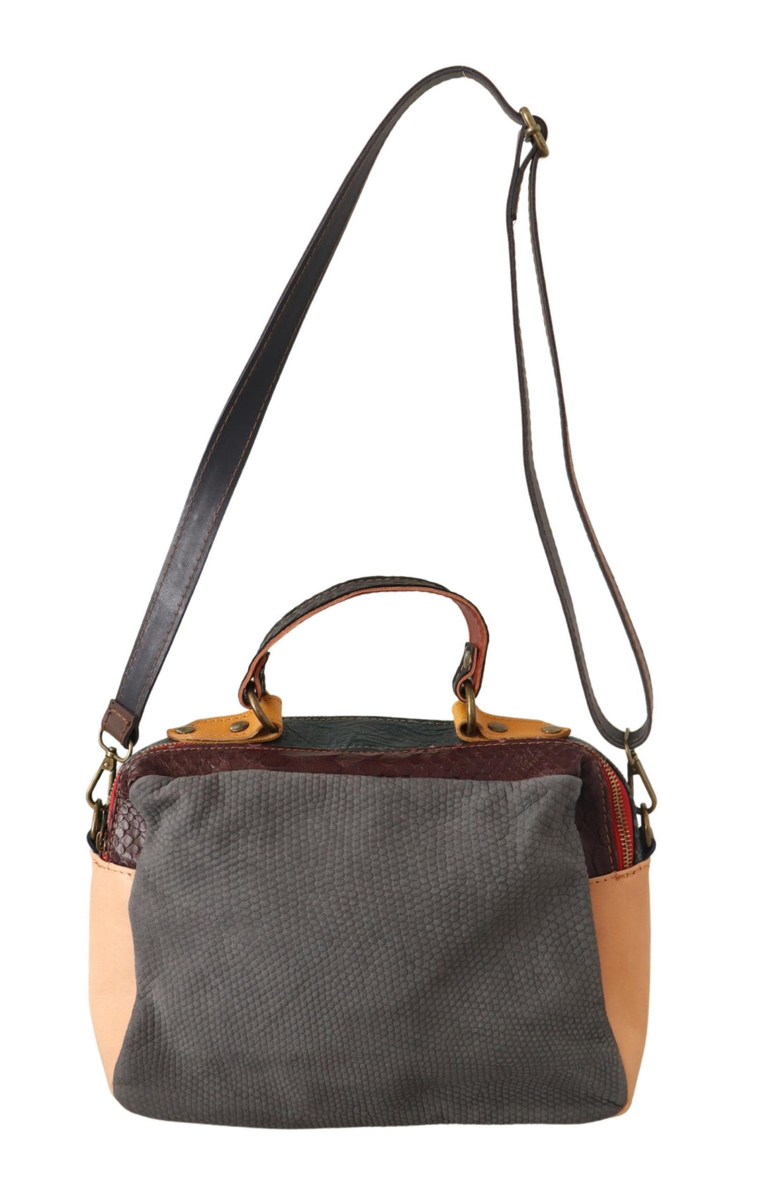 EBARRITO Multicolor Leather Shoulder Strap Top Handle Messenger Bag