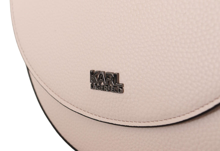 Karl Lagerfeld Sac bandoulière en cuir mauve rose clair