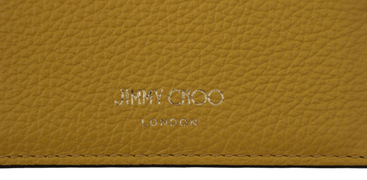 Jimmy Choo Aarna Yellow Leather Card Holder