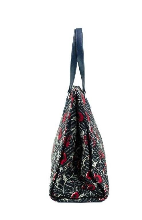 Tory Burch Medium Nylon Retro Batik Print Shoulder Tote Handbag