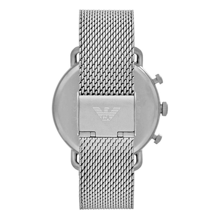 Emporio Armani Silver Steel Chronograph Watch