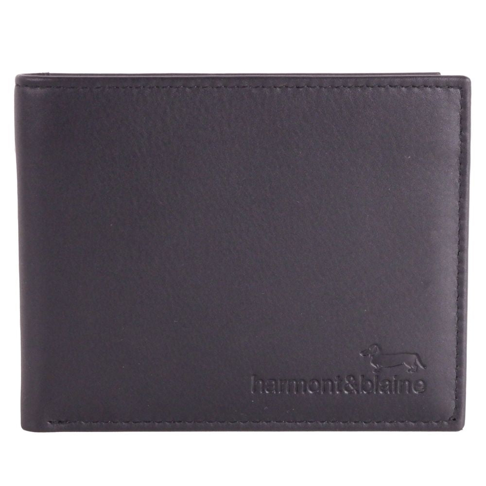 Harmont & Blaine Sleek Calfskin Leather Billfold Wallet