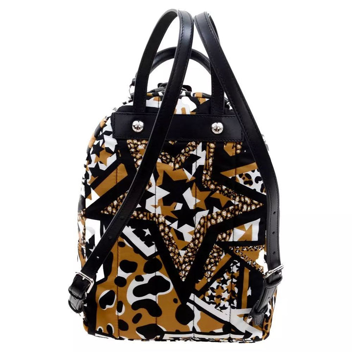 Dolce & Gabbana Elegant Star-Patterned Black Nylon Backpack