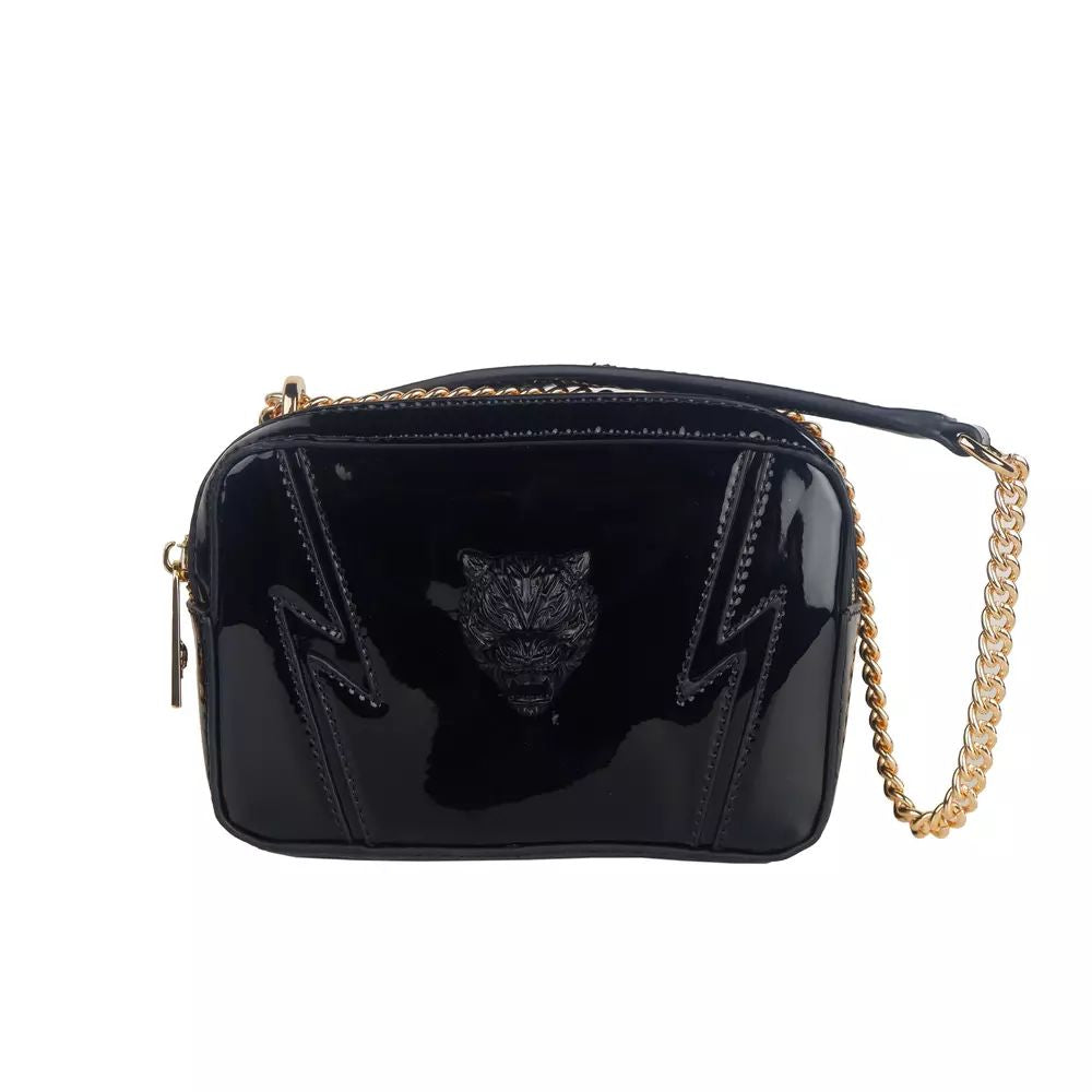 Plein Sport Chic Chain-Strapped Shoulder Bag with Logo Detail