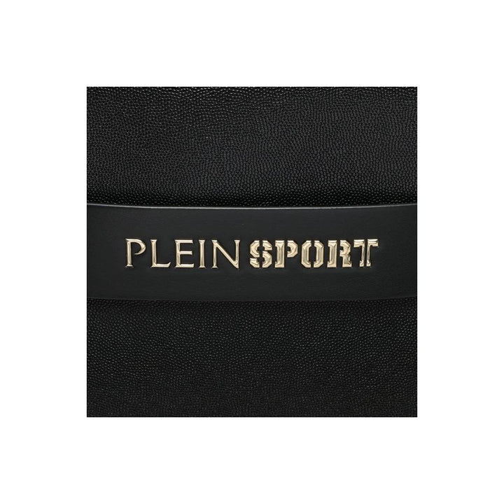 Plein Sport Sleek Silver-Logo Eco-Leather Shopper