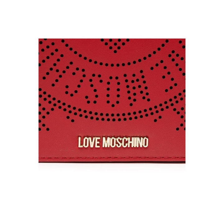 Love Moschino Chic Crimson Crossbody Faux Leather Bag