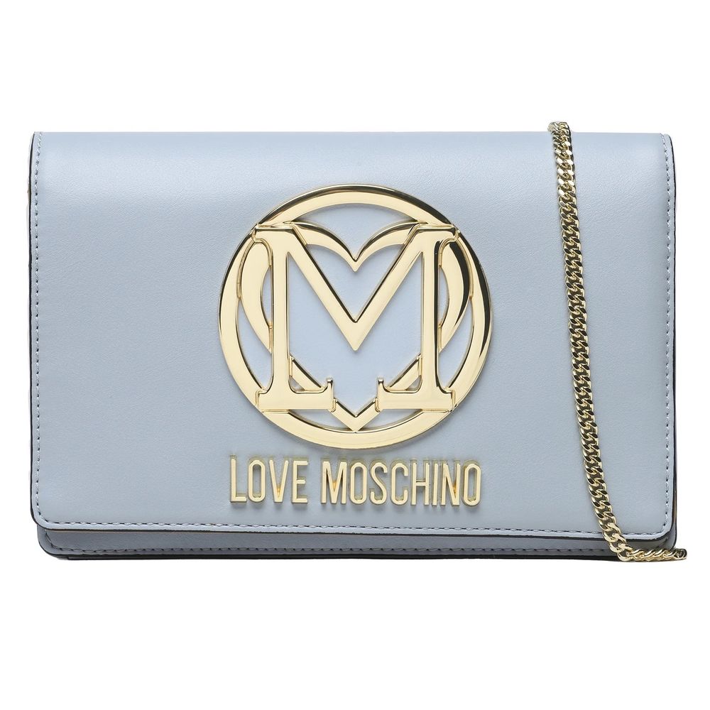 Love Moschino Light Blue Artificial Leather Crossbody Bag