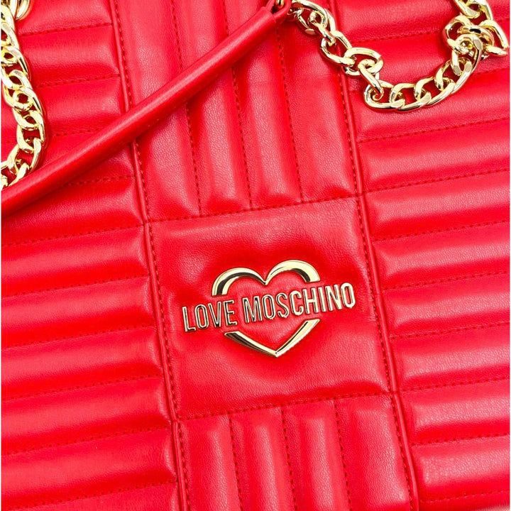 Love Moschino Red Artificial Leather Shoulder Bag