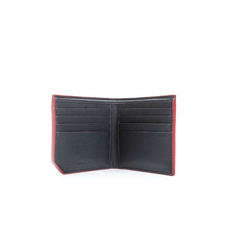 Cerruti 1881 Elegant Blue Leather Bi-Fold Wallet