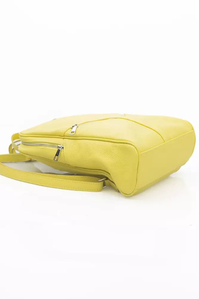 Baldinini Trend Sunshine Yellow Leather Backpack