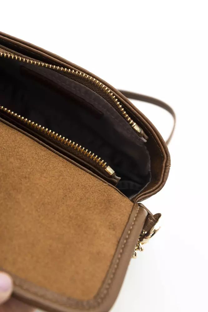 Cerruti 1881 Elegant Double Pocket Leather Crossbody Bag