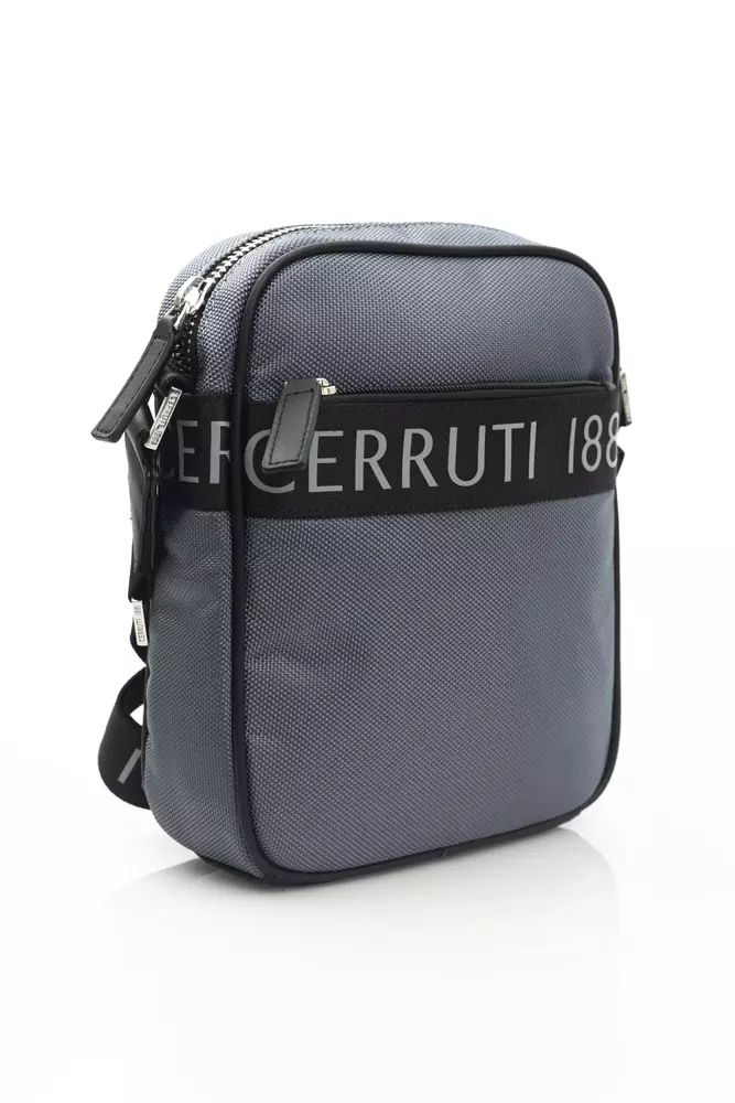 Cerruti 1881 Elegant Gray Crossbody Handbag with Logo Detail