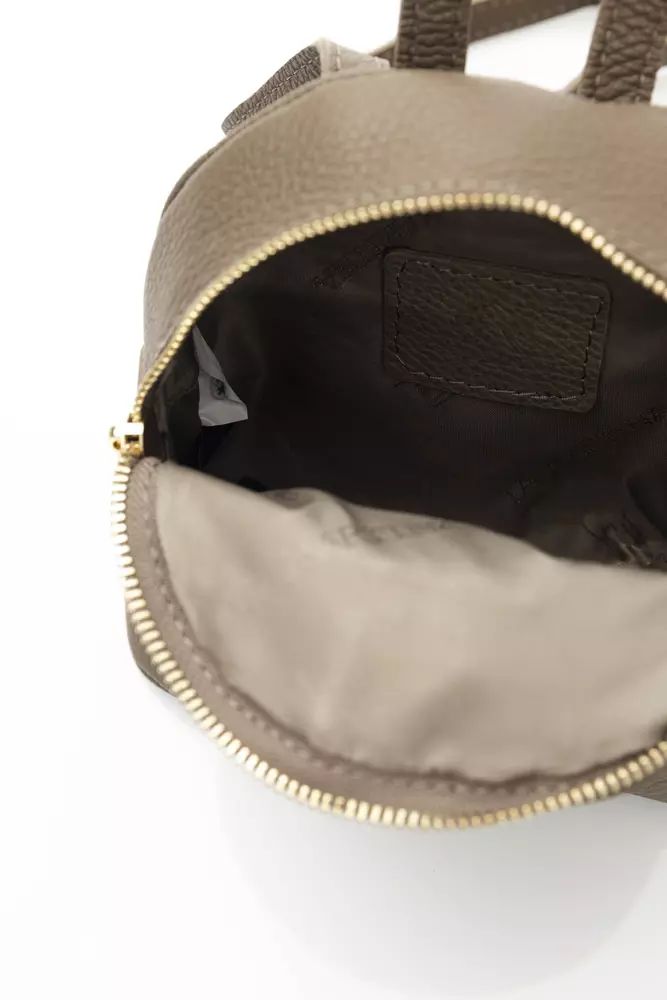 La Martina Brown CALF Leather Crossbody Bag