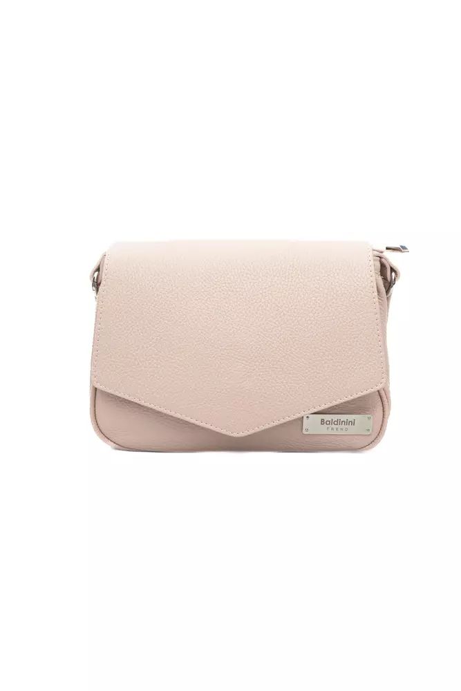 Baldinini Trend Pink COW Leather Shoulder Bag