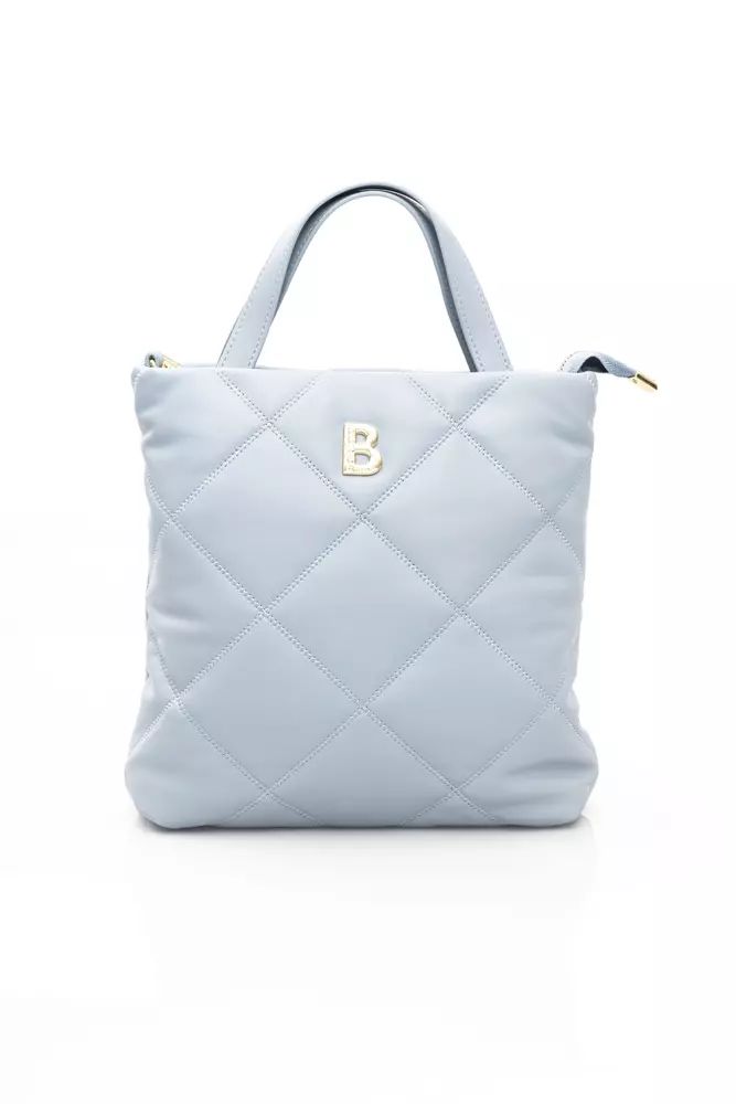 Baldinini Trend Elegant Light Blue Leather Shoulder Bag