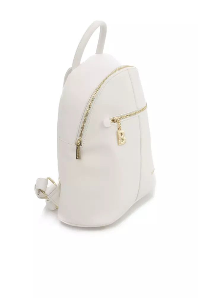 Baldinini Trend White Polyethylene Backpack