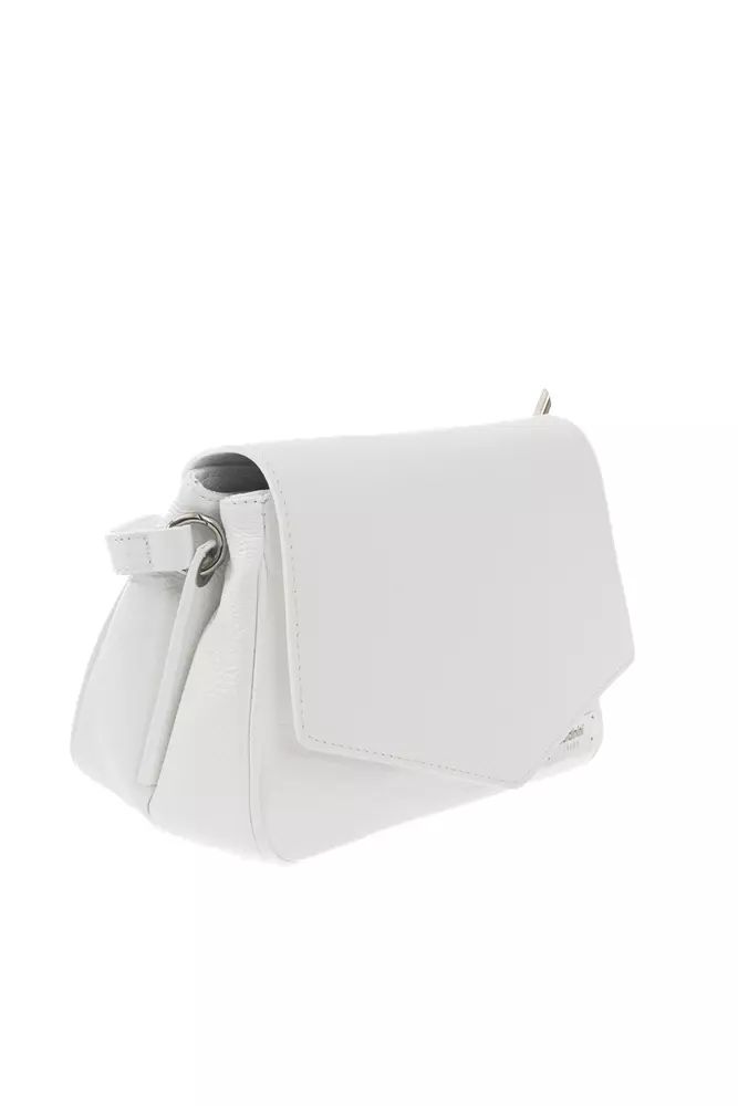 Baldinini Trend White COW Leather Crossbody Bag