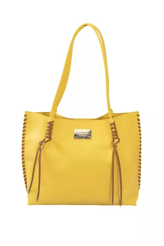 Baldinini Trend Yellow Polyuretane Handbag