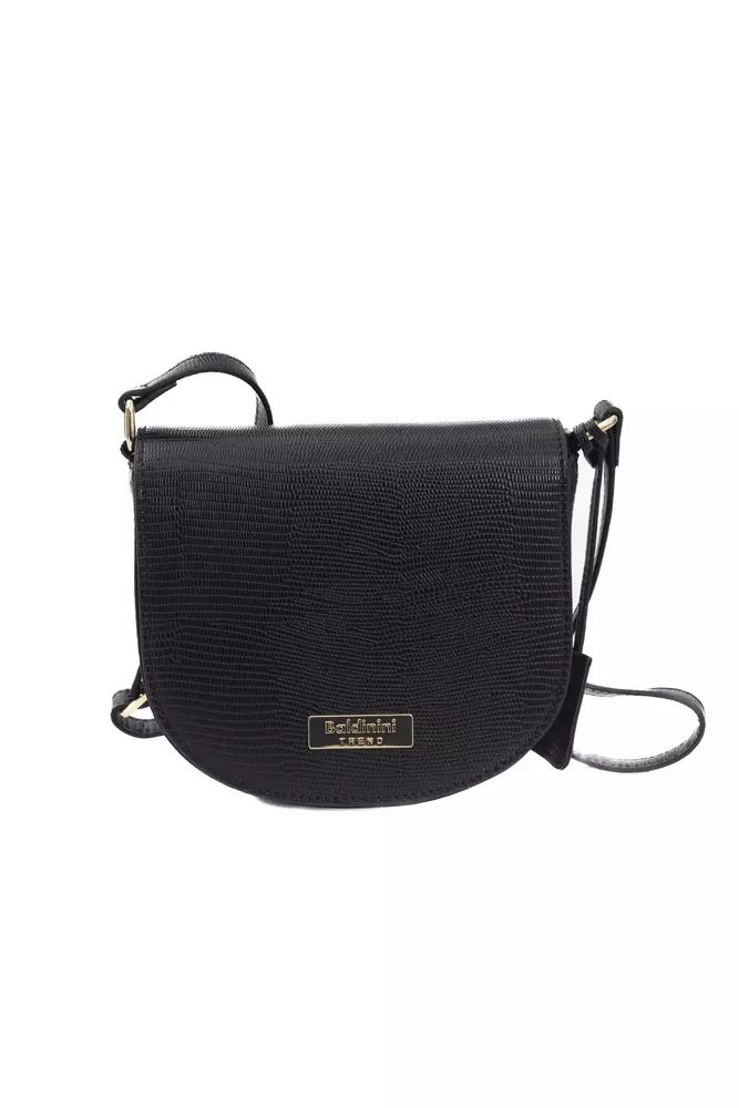 Baldinini Trend Black Polyuretane Crossbody Bag