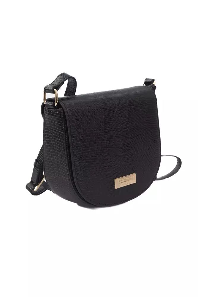 Baldinini Trend Black Polyuretane Crossbody Bag