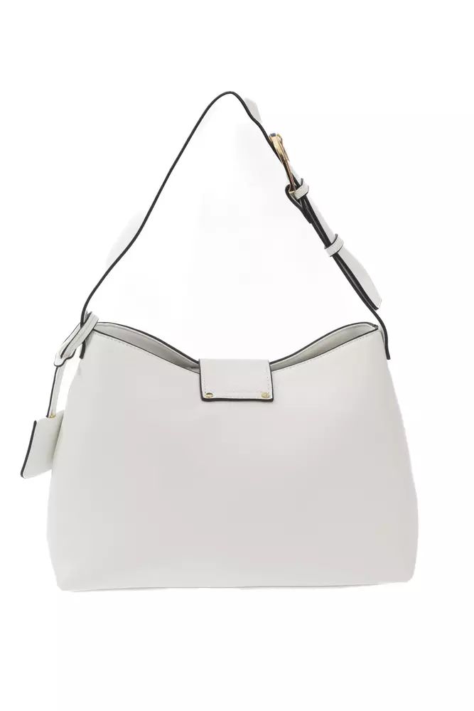 Baldinini Trend Elegant White Handbag with Golden Accents