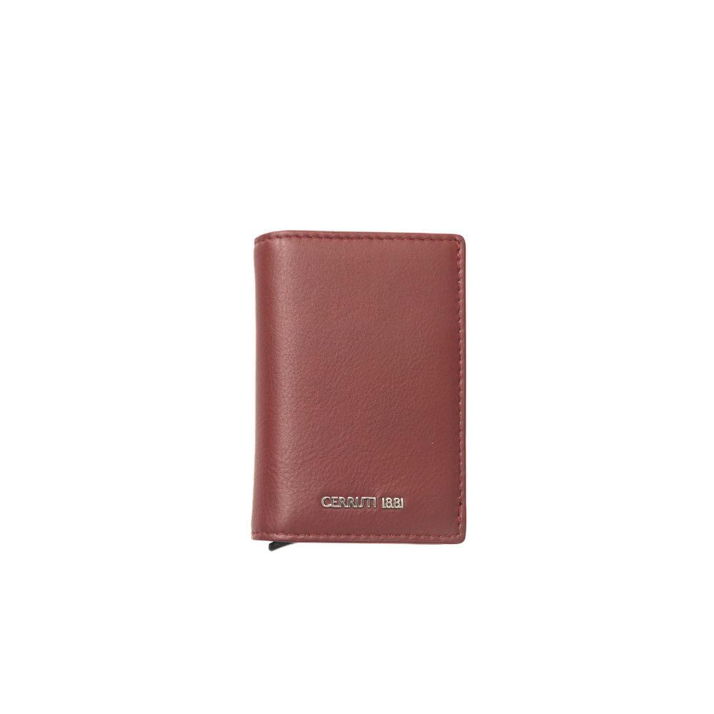 Cerruti 1881 Elegant Red Calf Leather Wallet - Slim & Sophisticated
