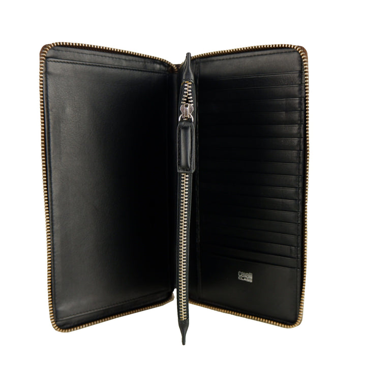 Cavalli Class Elegant Brown Leather Wallet for Men